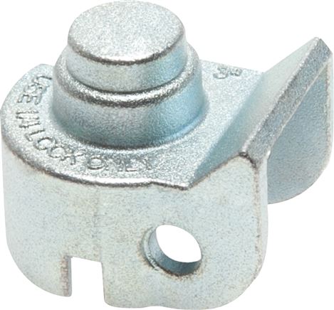 Poignée combinée taille 2, adaptateur de serrure pour verrouiller les poignées plates en acier, trou de 6 mm pour serrure VH