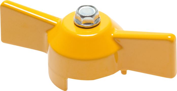 Poignée combinée jaune, taille 1, bascule (aluminium peint)