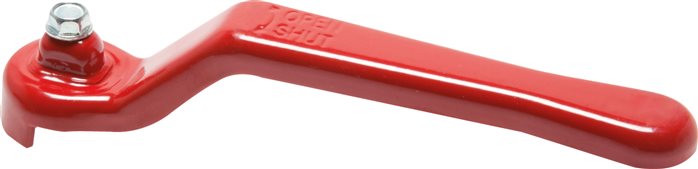 Poignée combinée rouge, taille 7, standard (aluminium peint)