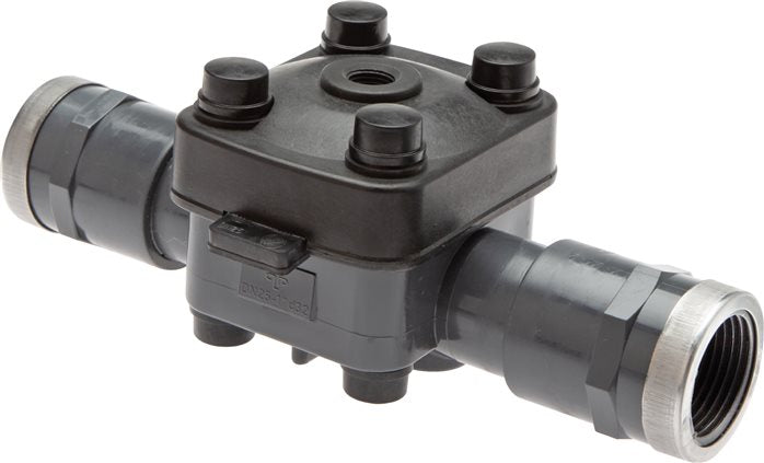 PVC diaphragm valve (NO) PVC / EPDM, 63mm adhesive socket