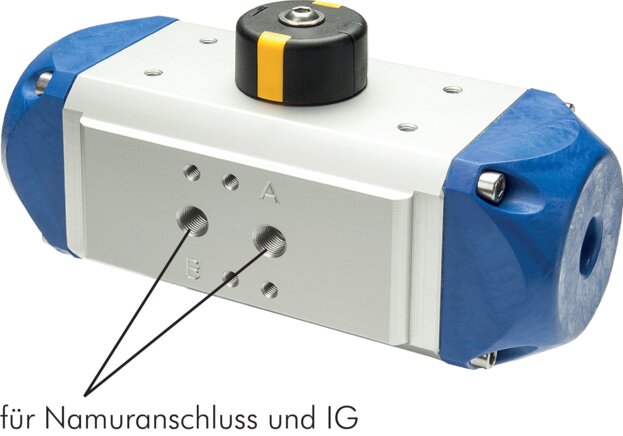 Pneumatic. Rotary drive size. 12, double-acting, F07 (square 14)