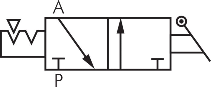 3/2-Wege-Absperrventil R 1/2"-10mm, Gewindeseite entlüftend