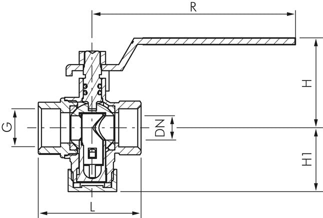 Robinet à tournant sphérique en laiton avec crépine, G 1-1/4"