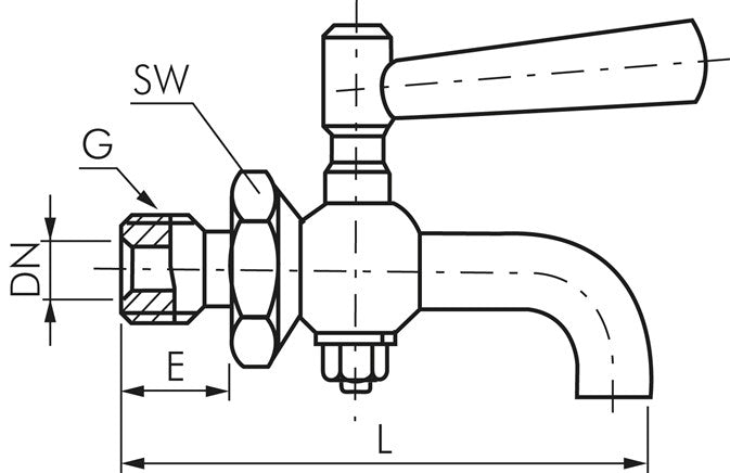 Edelstahl-Ablasshahn G 3/8", PN 6