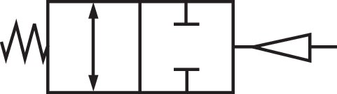 Pneum. ES-Flanschkugelhahn, DN20-PN16 (DIN), Feder-öffnend