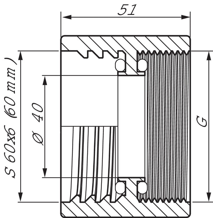 Adapter für IBC-Container, S 60x6 - G 2"