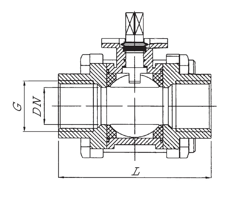 Edelstahl-Kugelhahn, Direktmontageflansch G 3", PN 63