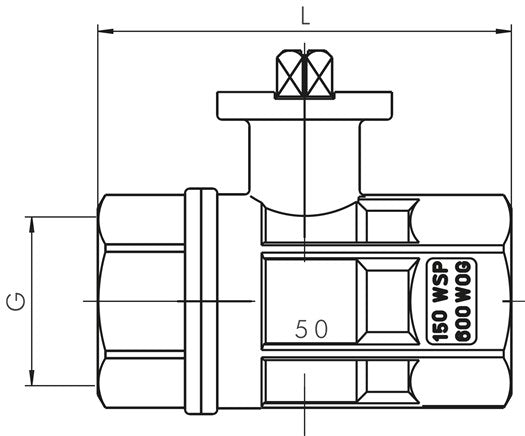 Messing-Kugelhahn, Direktmontageflansch Rp 3/8", -0,9 bis 40bar