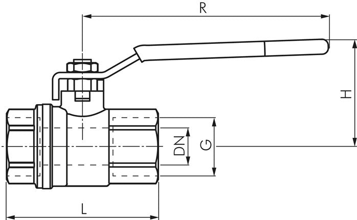 Robinet à boisseau sphérique en laiton, verrouillable, Rp 1-1/4", -0,98 à 40 bar