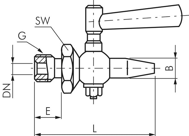 Edelstahl-Probierhahn G 1/2", PN 6