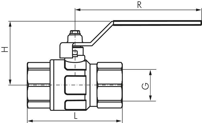 Robinet à tournant sphérique en laiton, Rp 3/4", -0,9 à 40bar, pour eau potable