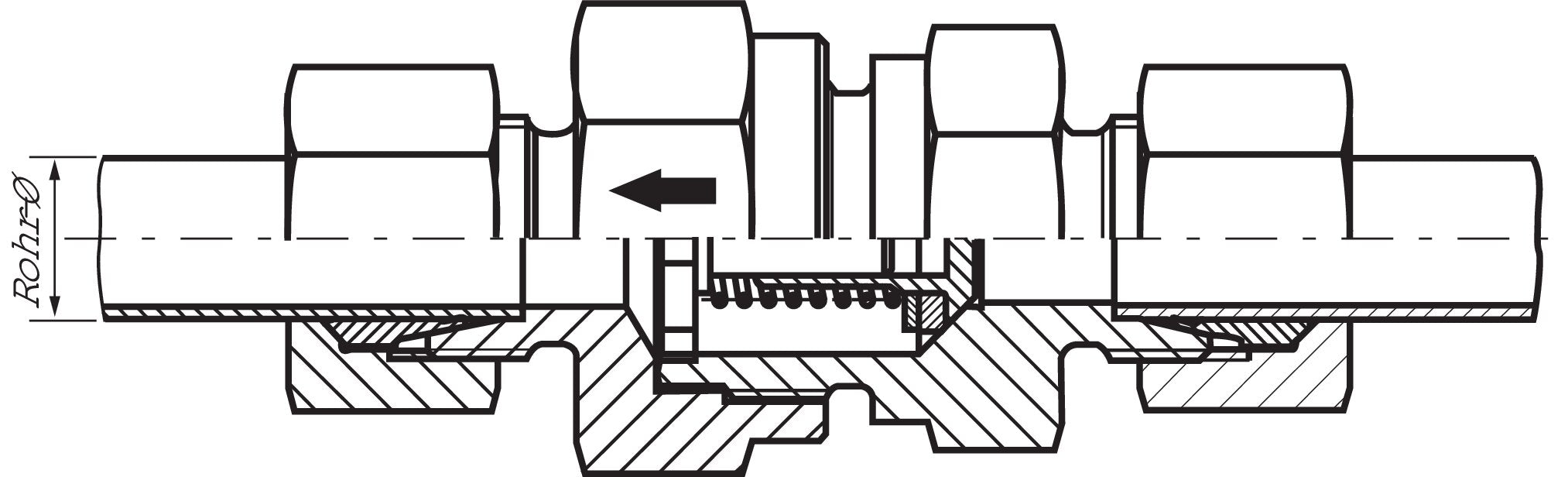 Clapet anti-retour hydraulique 28 L (M36x2), acier galvanisé