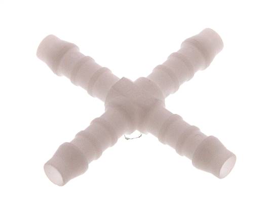 Cross hose connector 6 (1/4")mm, POM