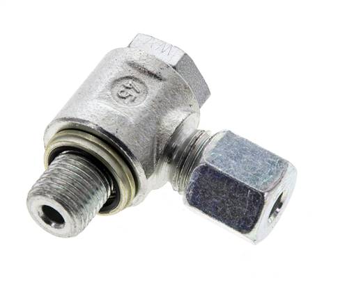 Raccord à vis pivotant coudé G 1/4"-6 S (M14x1,5), acier galvanisé