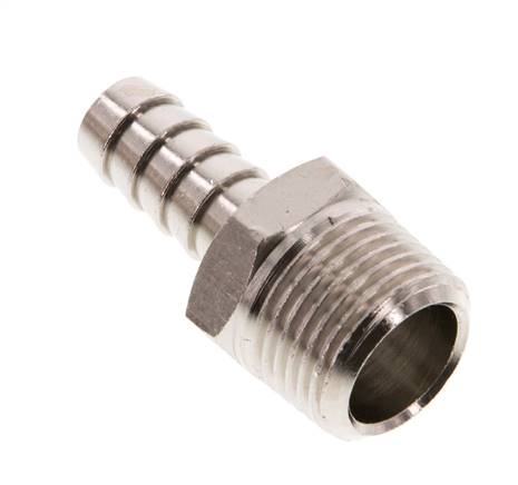 Threaded nozzle R 3/8"-9 (3/8")mm, nickel-plated brass