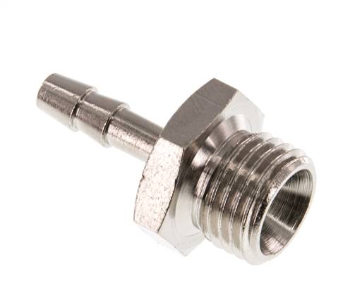 Gewindetülle G 1/4"-4mm, Messing vernickelt