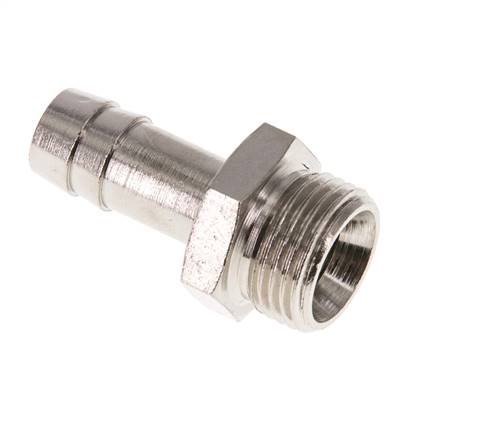 Threaded nozzle G 3/8"-10mm, nickel-plated brass