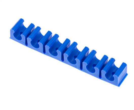 Bande de serrage pour tuyau, bleue, 6 fois pour tuyau de 10 mm