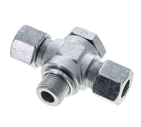 T-swivel fitting G 1/2"-14 S (M22x1.5), galvanized steel