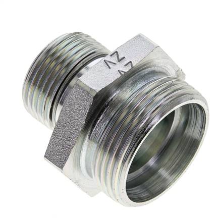 Raccord à bague coupante droite. G 3/4"-28 L (M36x2), sans écrou ni bague coupante, acier galvanisé