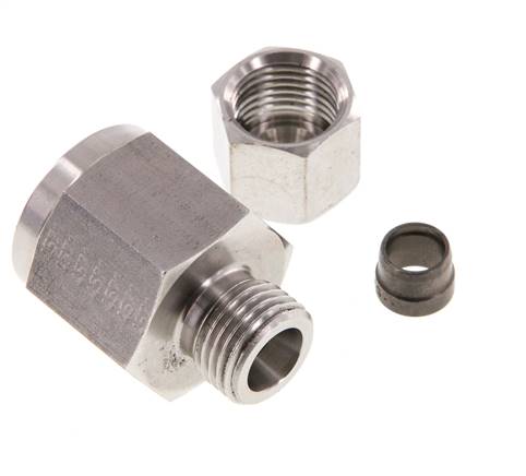 Pressure gauge cutting ring fitting. 8 SG 1/2", 1.4571