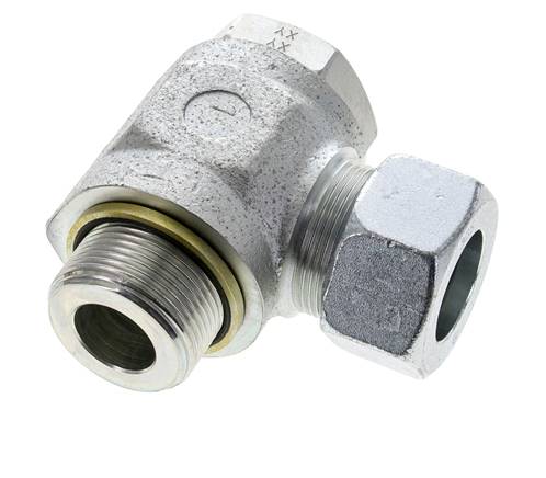 Raccord à vis pivotant coudé G 1-1/4"-30 S (M42x2), acier galvanisé