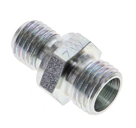 Raccord à bague coupante droite. M 12x1,5-8 L (M14x1,5), sans écrou ni bague coupante, acier galvanisé