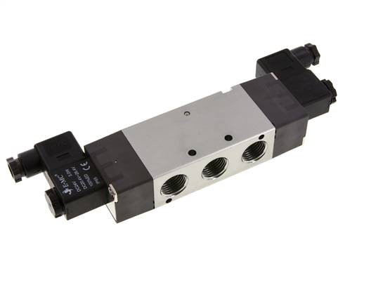 Électrovanne 5/2 voies, G 1/2", vanne à impulsion, 12 V DC