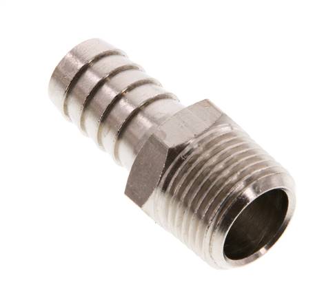 Threaded nozzle R 3/8"-12mm, nickel-plated brass