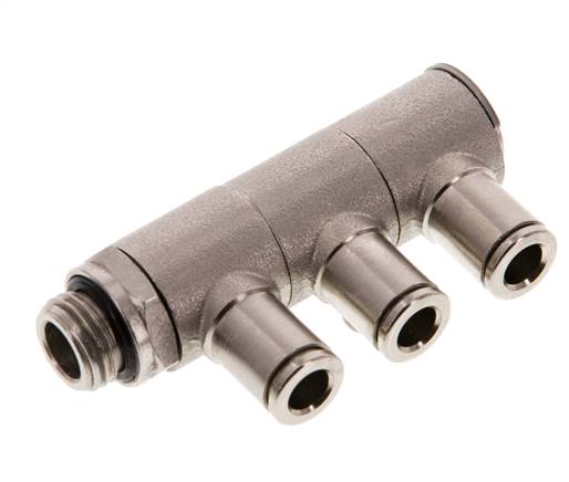 Distributeur multiple enfichable, 3 voies G 1/4"-6mm, IQS-MSV (standard)