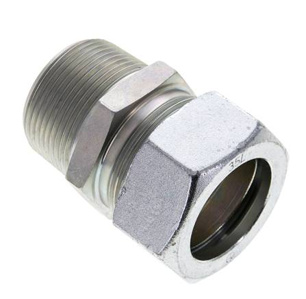 Raccord à bague coupante droite. NPT 1-1/4"-35 L (M45x2), acier galvanisé