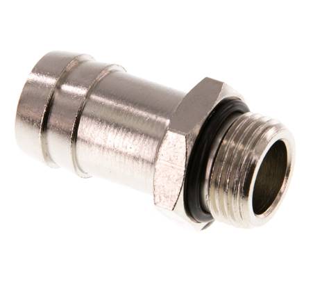 Threaded nozzle with O-ring G 3/8"-16 (5/8")mm, nickel-plated brass