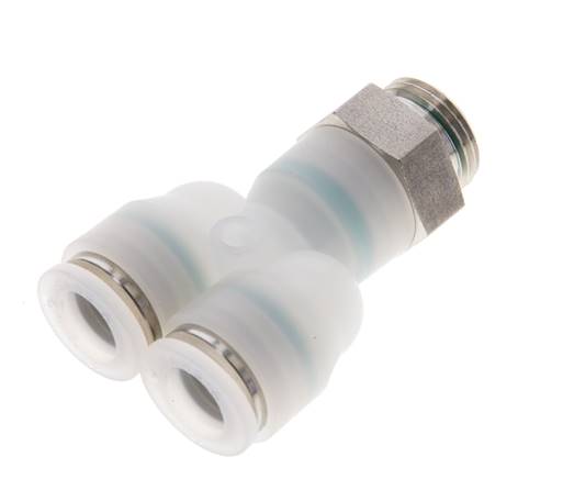 Y-plug connection G 3/8"-10mm, IQS-PVDF