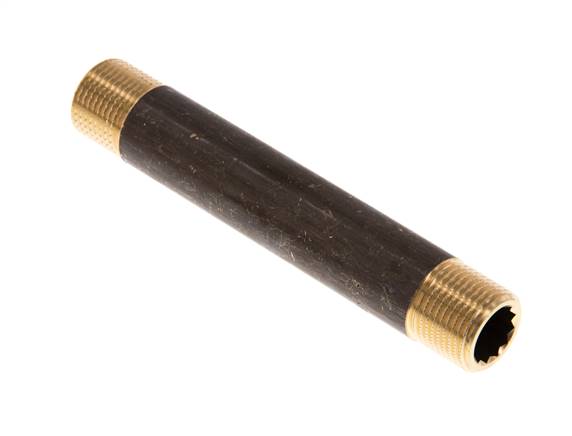 Rohrdoppelnippel G 3/8"-100mm, Messing