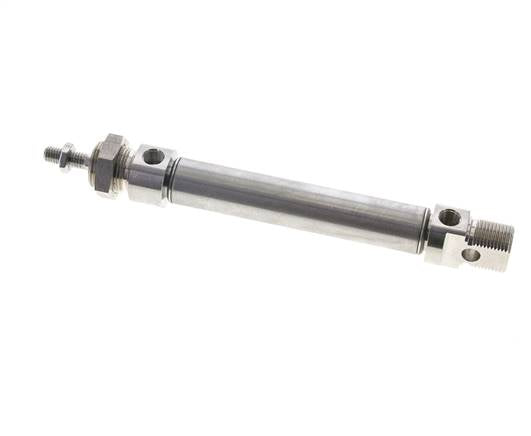 Cylindre ISO 6432, inox, piston 20mm, course 80mm