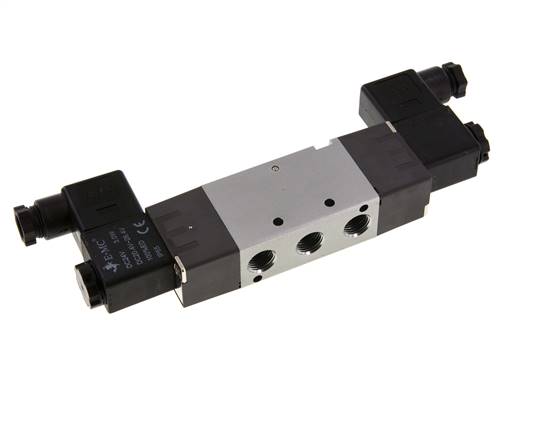 Électrovanne 5/2 voies, G 1/4", vanne à impulsion, 24 V DC