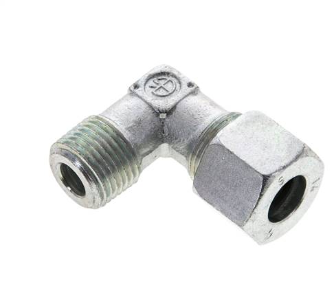 Winkel-Schneidringverschraub. NPT 1/2"-14 S (M22x1,5), Stahl verzinkt