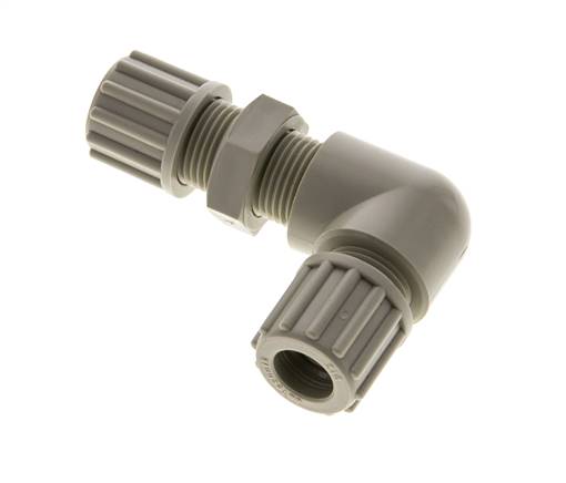 Hose fittings made of PA, polypropylene, PVDF, PFA