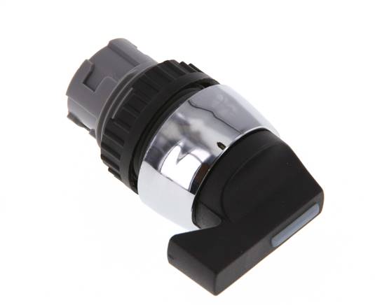 Betätigeraufsatz 22mm, Drehschalter, 60° rastend (schwarz)