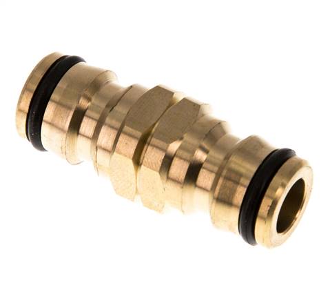 Straight coupling connector, brass
