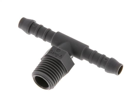 T-threaded nozzle R 1/4"-6 (1/4")mm, PA 6