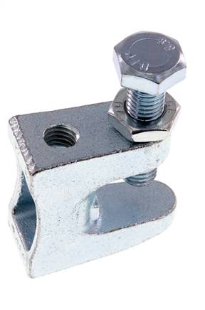 Pince de support en fonte malléable, galvanisée, M 10 (1 - 20 mm)