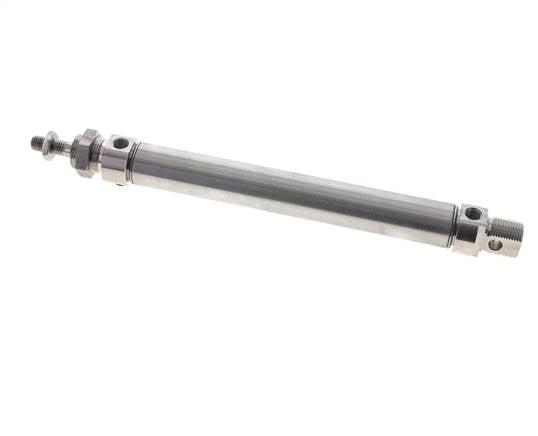 Cylindre ISO 6432, inox, piston 25mm, course 160mm