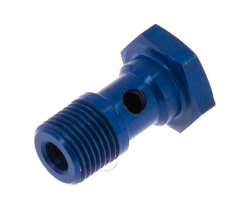 Banjo screw, 1-fold G 1/8"-19mm, aluminum