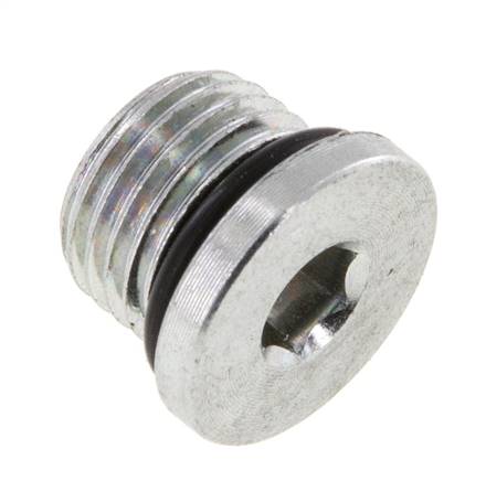 HD sealing plug inner socket. UNF 1/2"-20, galvanized steel