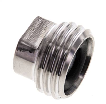 Blind thread connector (milk thread) Rd 28 x 1/8", 1.4404