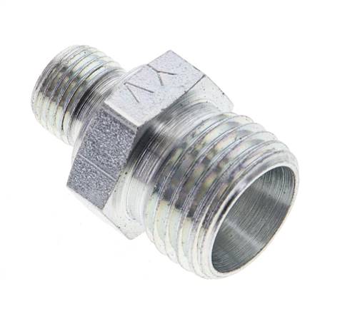 Raccord à bague coupante droite. G 1/8"-10 L (M16x1,5), sans écrou ni bague coupante, acier galvanisé