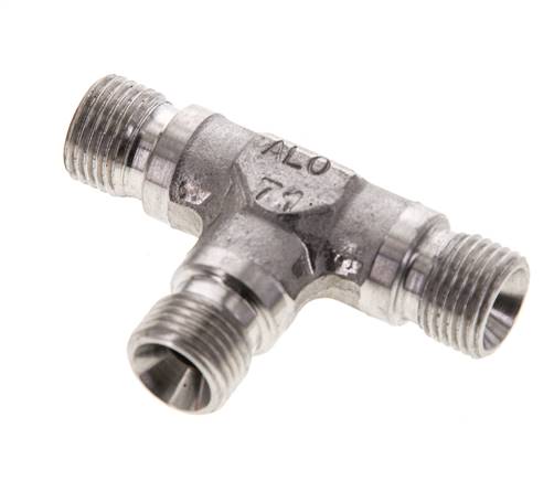 Pièce en T, cône 60° G 1/8"-G 1/8"-G 1/8" (AG), V4A