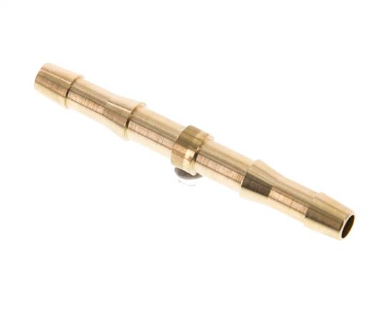 Hose connection pipe DIN EN 560, 6 (1/4")mm-6 (1/4")mm, brass