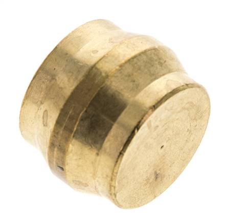 Sealing plug for clamping ring screw. 18mm, brass